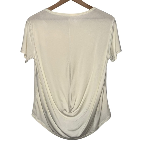 Lululemon Cream Short Sleeve High Low Women's Flowy Top - Picture 2 of 7